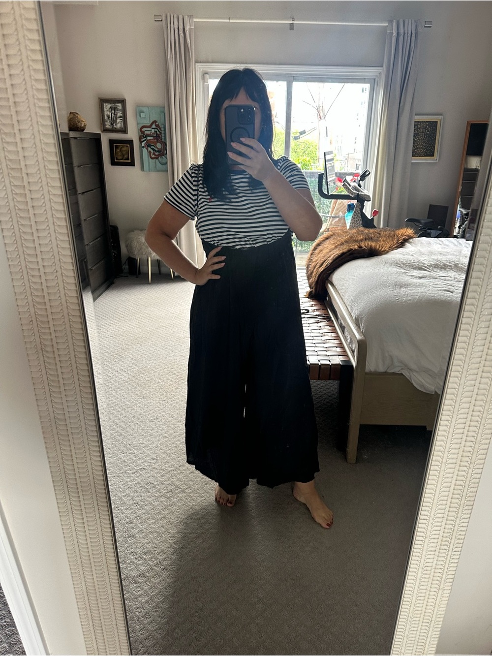 Anthropologie Akemi Kin Wide-Leg Jumpsuit with High Waist Swimsuit cover